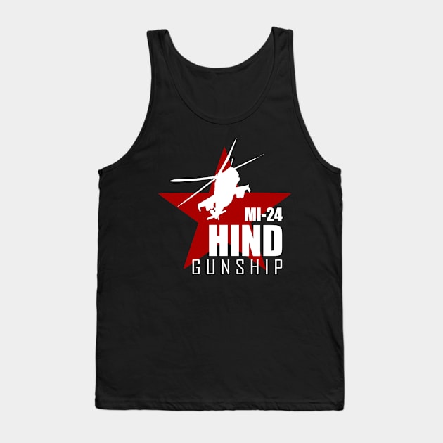 Helicopter Gunship MI-24 Hind Tank Top by TCP